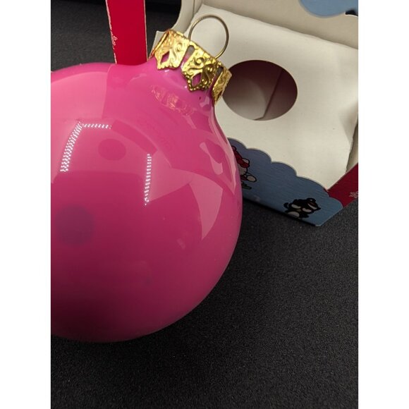 2001 Hello Kitty Christmas Tree Glass Ornament 2.75" with box READ - Picture 11 of 16